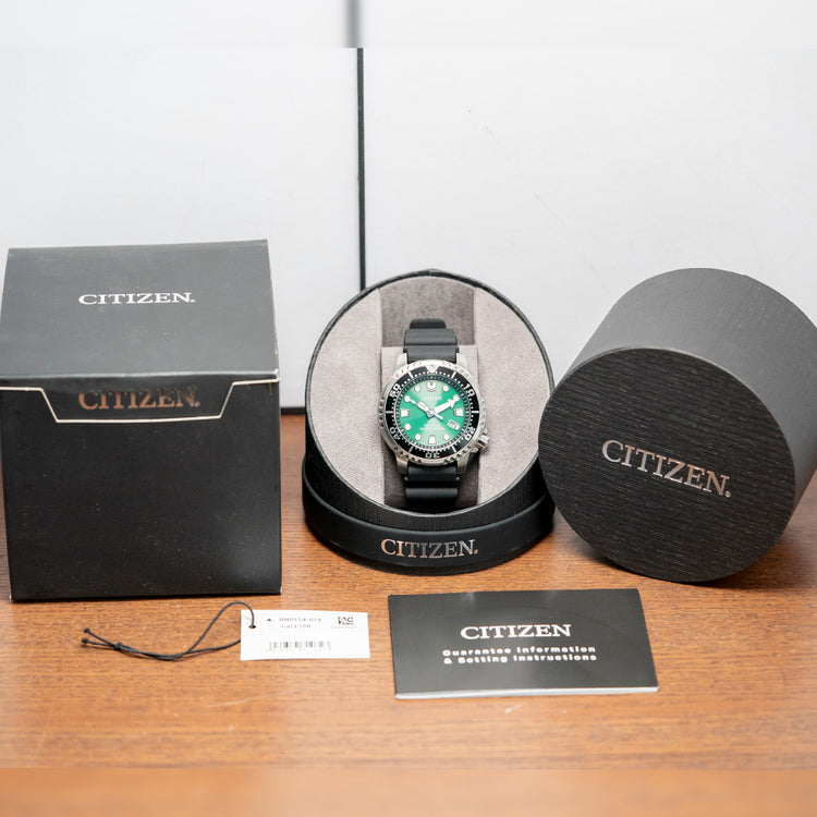 2025 Citizen Eco-Drive Green Dial Black Bezel 44mm BN1054-01X