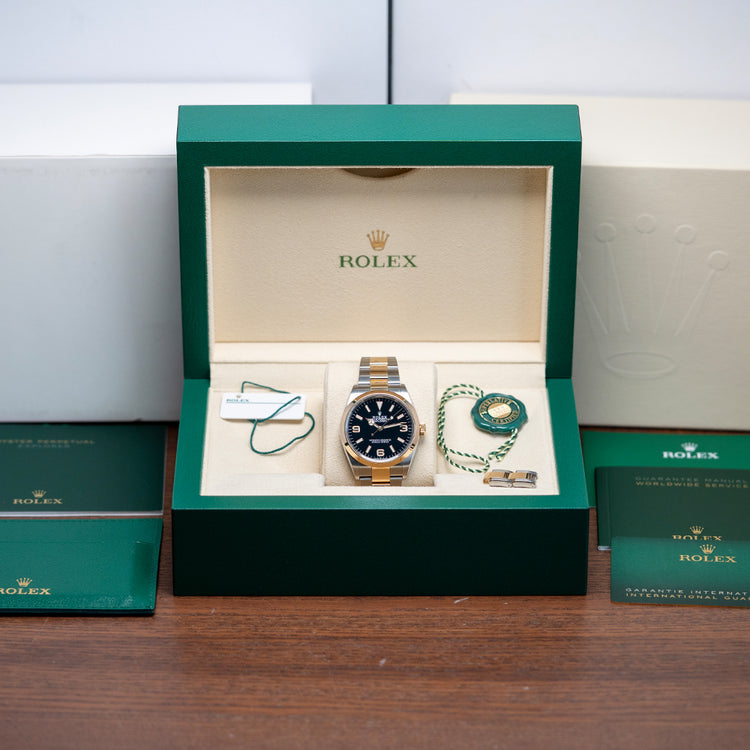 2021 Rolex Explorer I 36mm Steel & Gold 124273