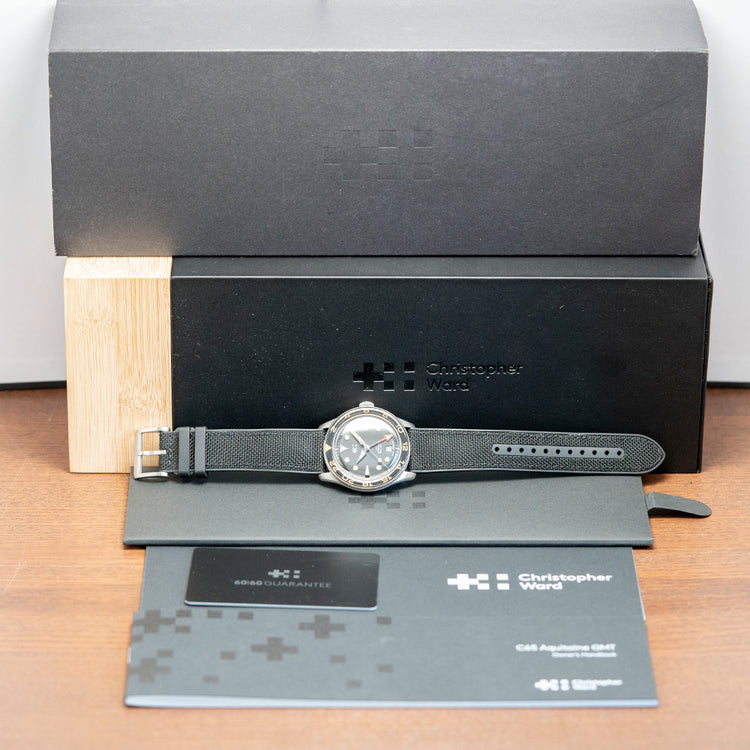 2022 Christopher Ward C65 Aquitaine GMT Black 41mm