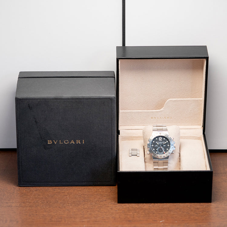2000s Bulgari Diagono Scuba GMT Automatic 38mm SD38S GMT