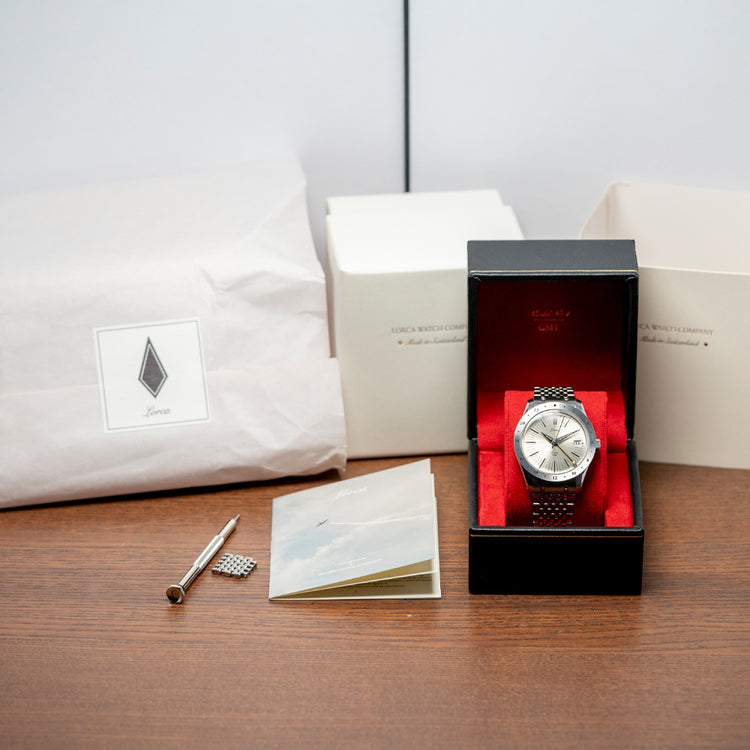2024 Lorca Model No.1 GMT Silver Dial on Bracelet 36mm