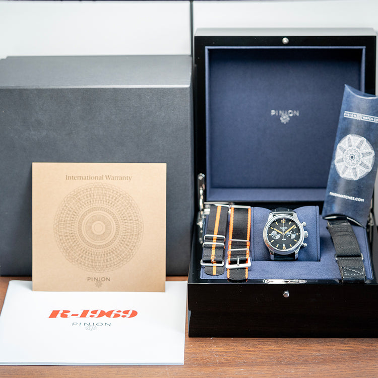 2017 Pinion R-1969 Orange Manually Wound Chronograph 43mm