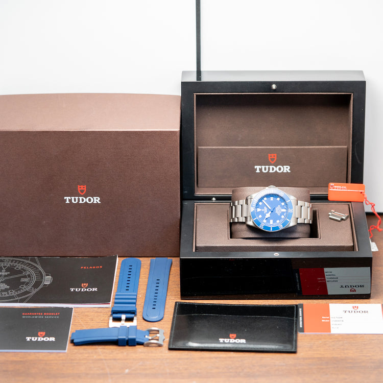 2018 Tudor Pelagos Blue Titanium 42mm on Bracelet 25600TB