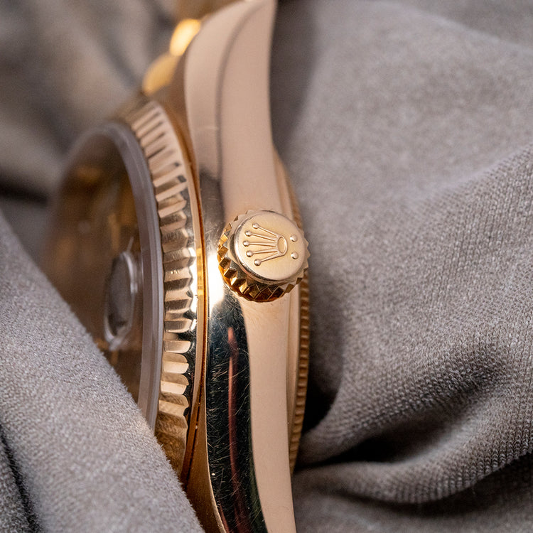 1986 Rolex Day-Date 36mm Champagne Dial 18038