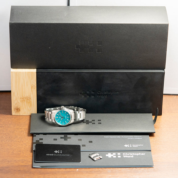 2022 Christopher Ward C63 Sealander Lucerne Blue LE 36mm