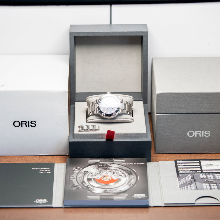 2018 Oris Aquis Date 43.5mm Blue Dial on Bracelet Automatic