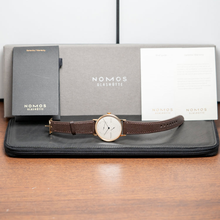 2017 Nomos Lambda 39 18ct Rose Gold Power Reserve 953