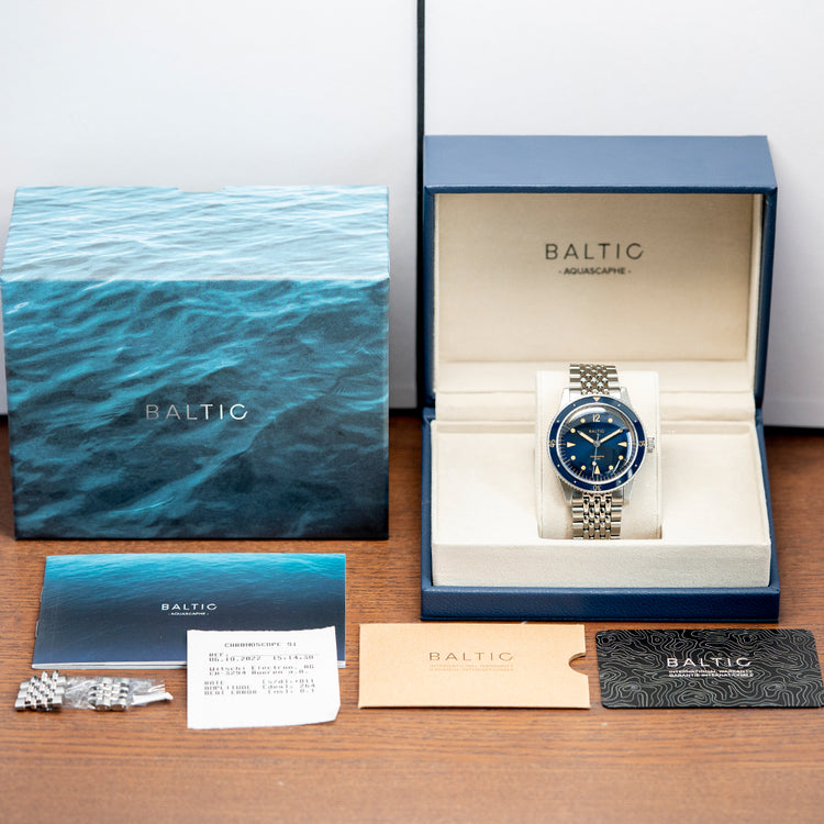 2022 Baltic Aquascaphe Classic Blue Gilt on BOR 39mm