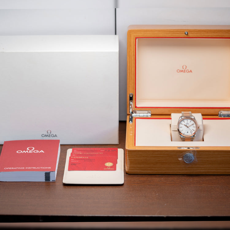 2019 Omega Seamaster Aqua Terra Silvery Dial 38mm Steel & Gold