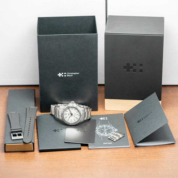 2024 Christopher Ward C60 Atoll 300 Shark White 40mm