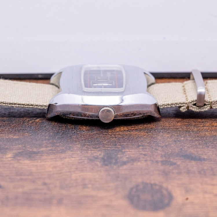 1970s Smiths Digital "Jump Hour" Blue Dial 42mm Manual