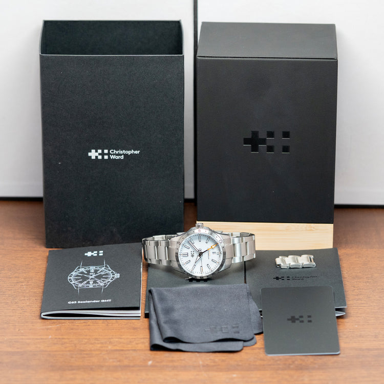 2025 Christopher Ward C63 Sealander GMT 39mm White