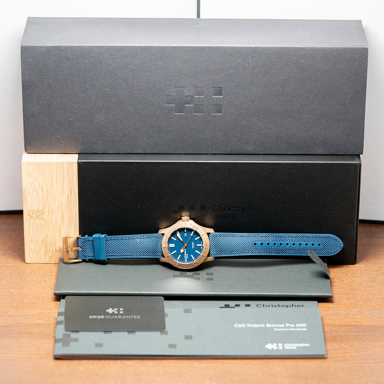2020 Christopher Ward C60 Trident Pro 600 Bronze 43mm