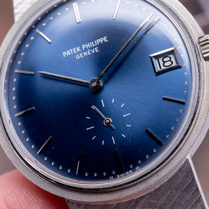 1971 Patek Philippe Calatrava Blue Sigma Dial White Gold 3445/6