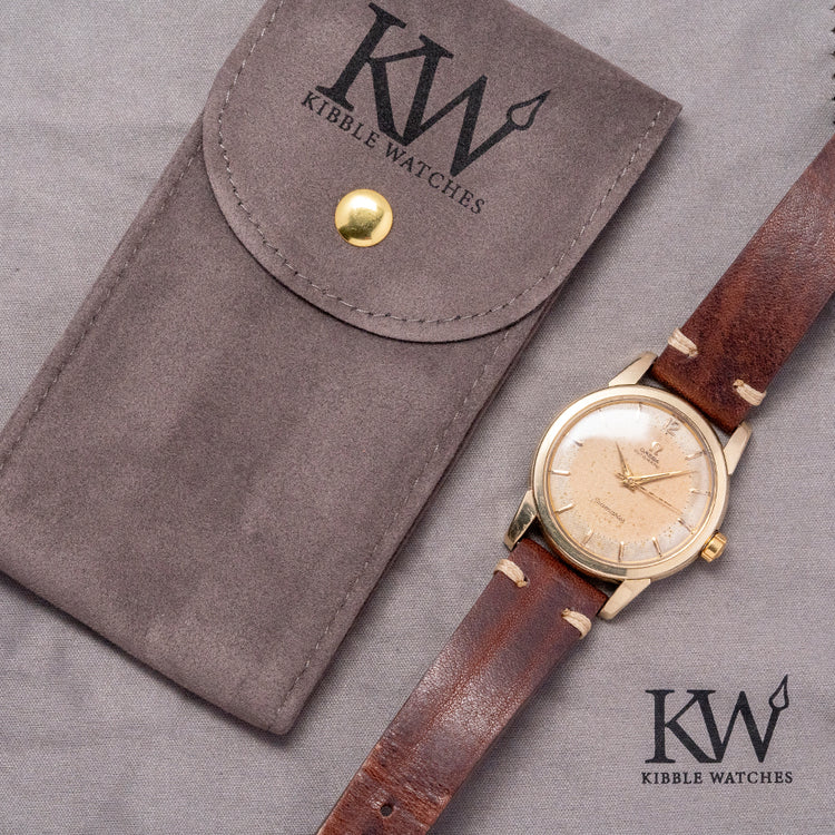 1954 Omega Seamaster Automatic Waffle Gold Capped 34mm 2846-3 SC