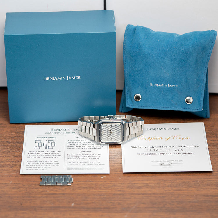 2024 Benjamin James Scarifour Classic Silver Quartz 31mmx40mm