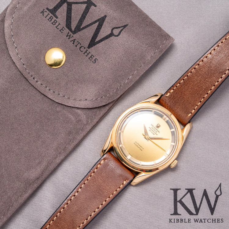 1956 Universal Geneve Polerouter Deluxe 18ct Gold 10357-1