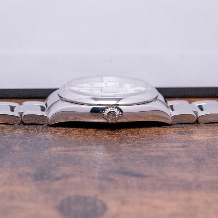 2019 Rolex Oyster Perpetual Date 34mm White Dial 115200
