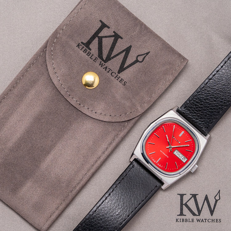1979 Bulova Automatic Day Date Deep Red Dial 35.5mm