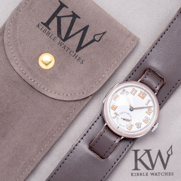 1917 Tavannes Cal. 330 .925 Sterling Silver Trench Watch 34mm