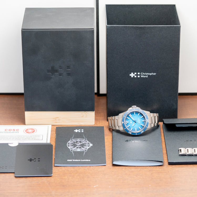 2025 Christopher Ward C60 Trident Lumière Blue 41mm