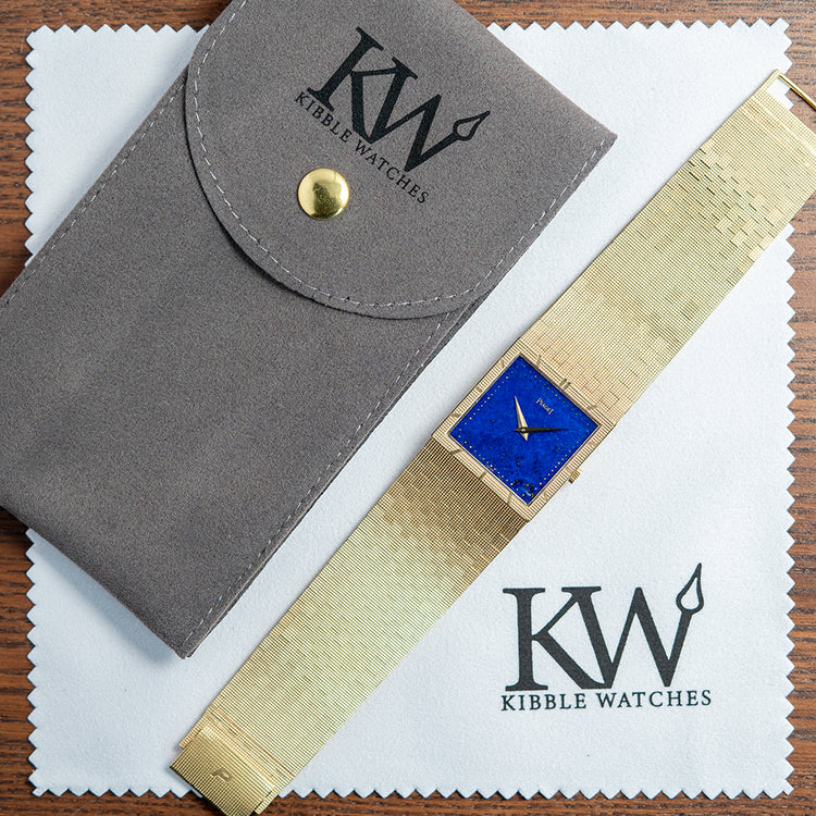 1970s Piaget Lapis Lazuli Dial 18ct Gold on Bracelet 935C4