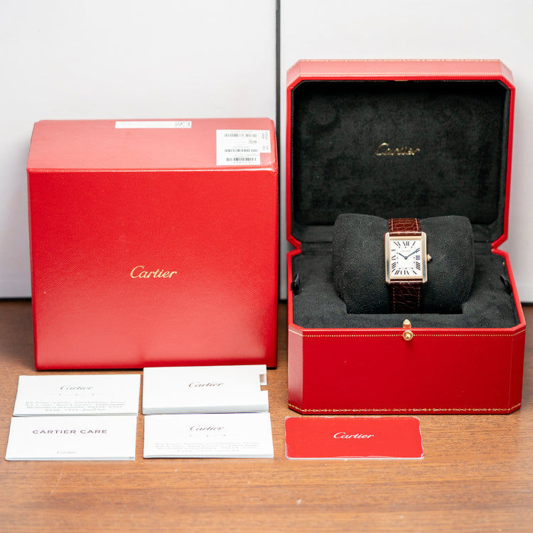 2020 Cartier Tank Solo Large 18ct Rose Gold Quartz 3167 27x34mm