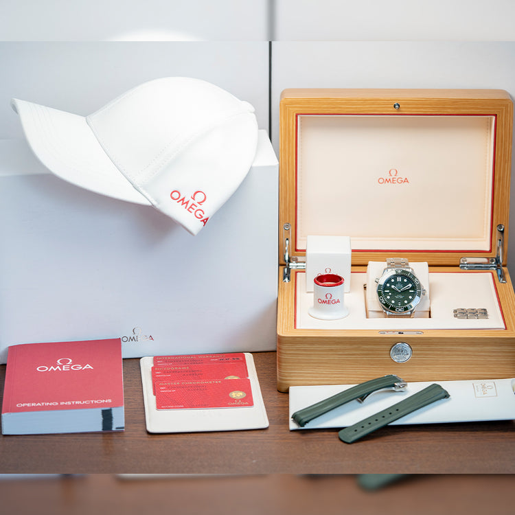 2024 Omega Seamaster Green Ceramic Wave 42mm on Bracelet