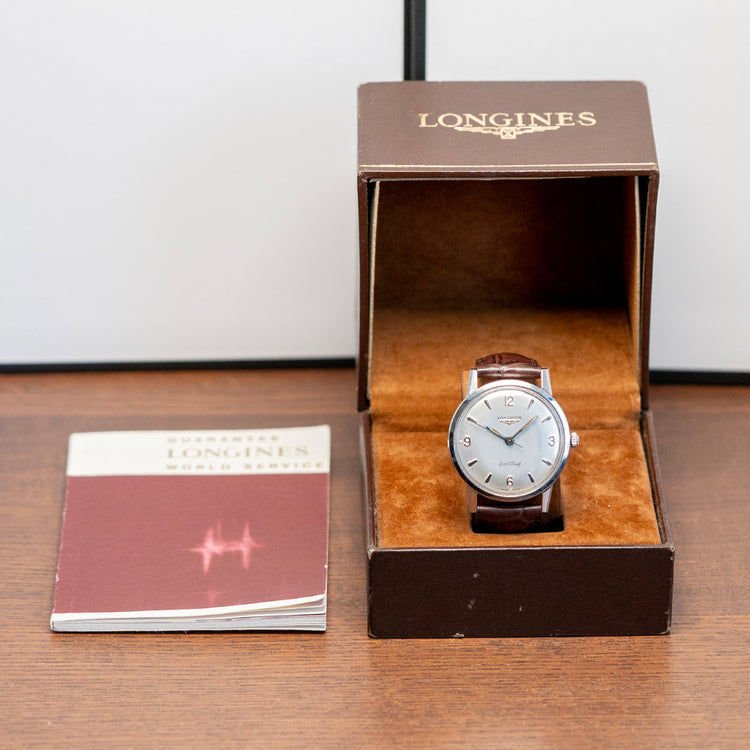 1967 Longines Sport Chief Manual 34mm Box & Papers 7272-4