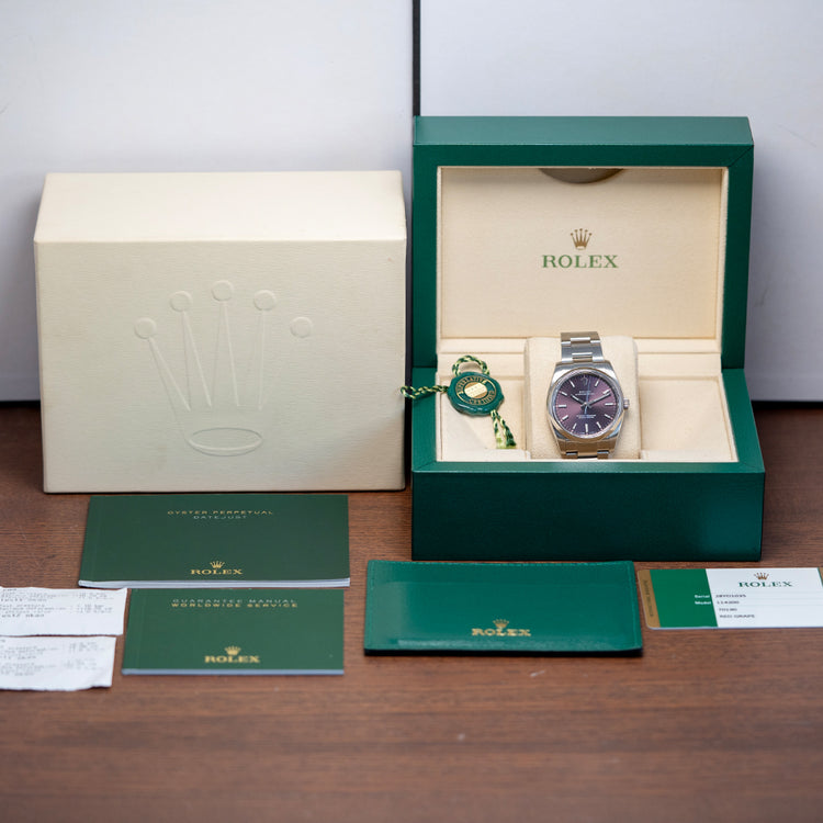 2016 Rolex Oyster Perpetual 34mm 'Red Grape' 114200