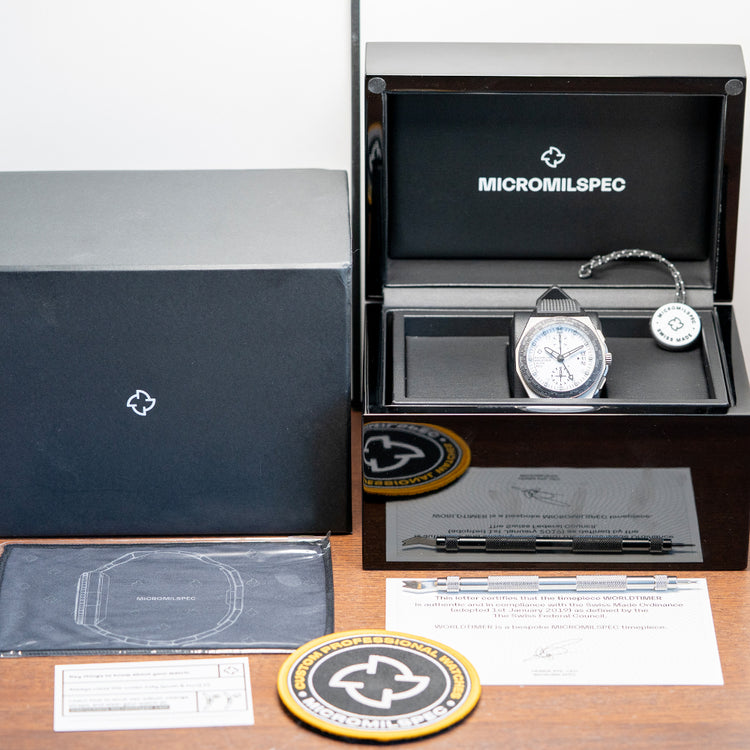 2026 Micromilspec Worldtimer White Dial Automatic 42mm