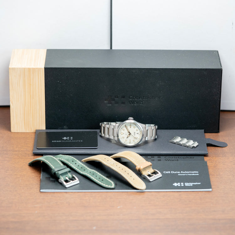 2024 Christopher Ward C65 Dune 38mm on Bracelet