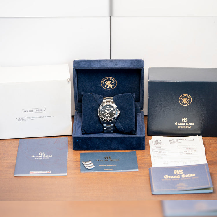 2015 Grand Seiko Spring Drive Diver Black 44mm SBGA029
