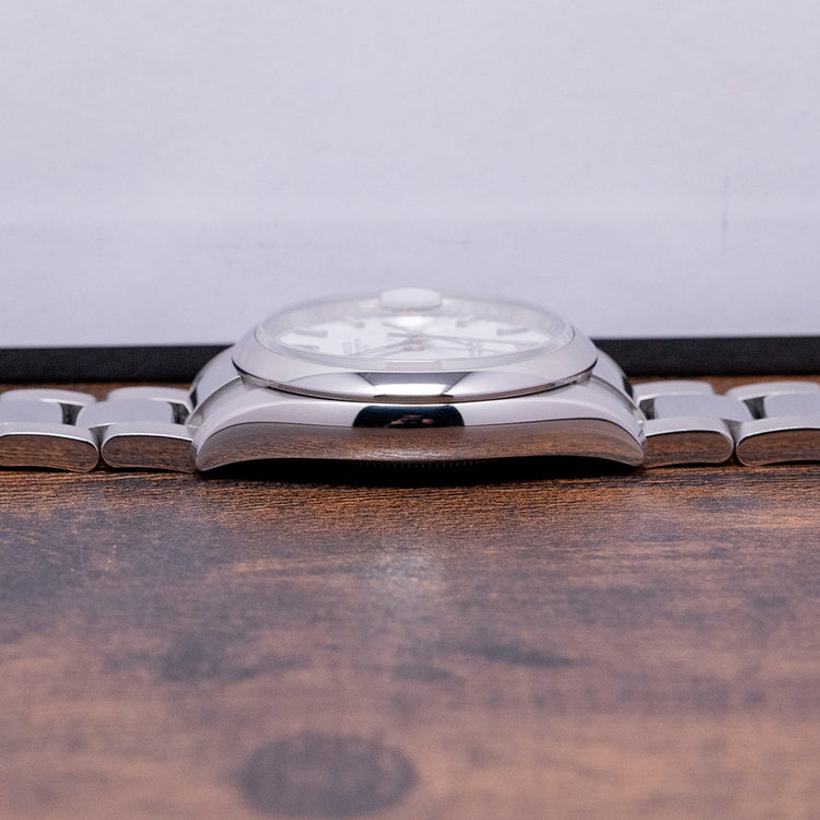 2019 Rolex Oyster Perpetual Date 34mm White Dial 115200