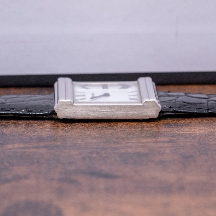 1990s Bueche Girod .925 Sterling Silver "TV Case" Quartz 28mm