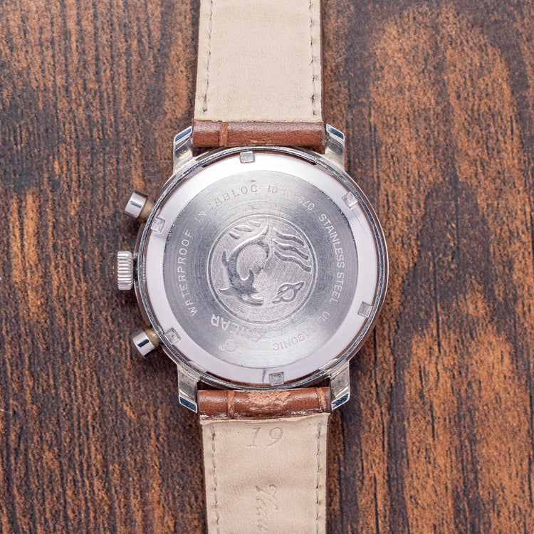 1970s Enicar 'Garnix' Chronograph Silver Dial Valjoux 72 36.5mm