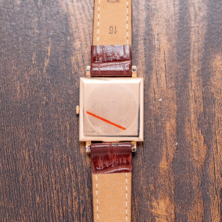 1960s Piaget 18ct Pink Gold Square Manual 25mm 901