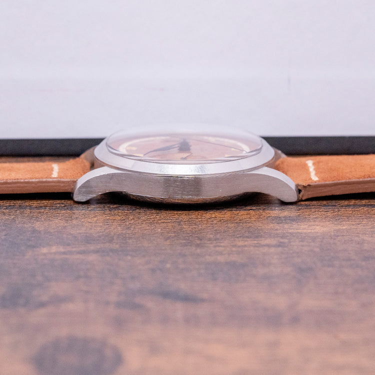 1930s Zodiac Chronograph Landeron 47 Salmon Dial 34mm