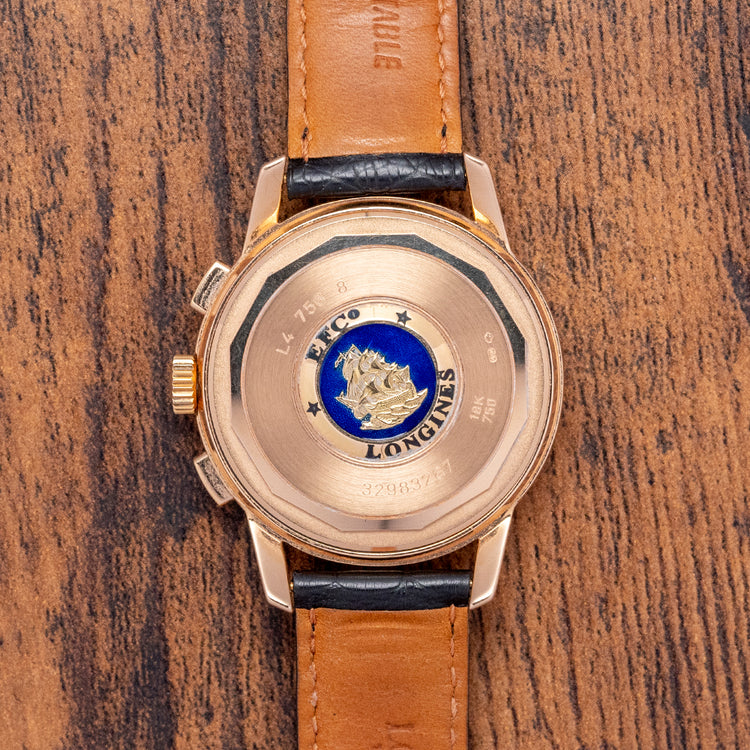 2008 Longines Heritage Flagship Chronograph 18ct Gold L4.756.6