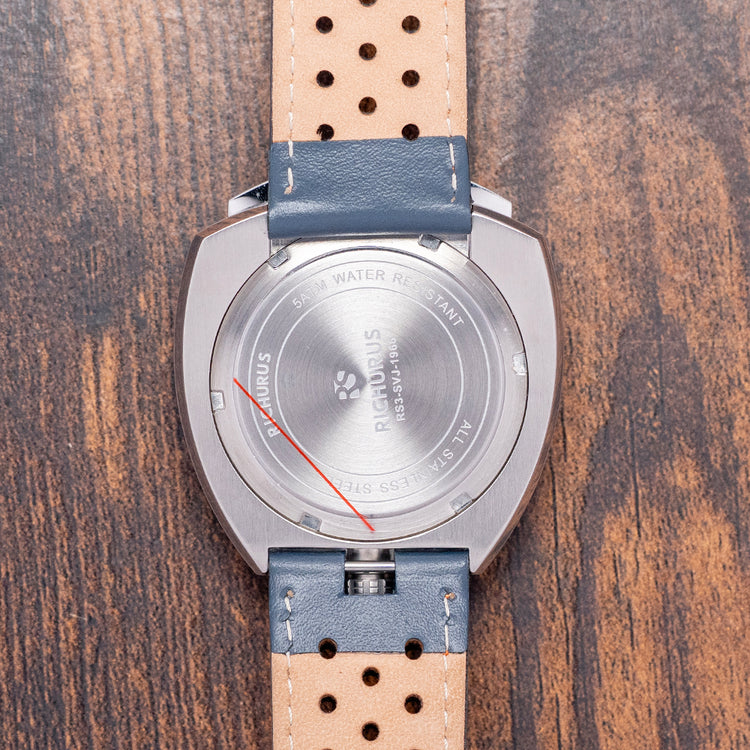 2025 Richurus Bullhead Chrono Quartz Blue on Strap 43.5mm