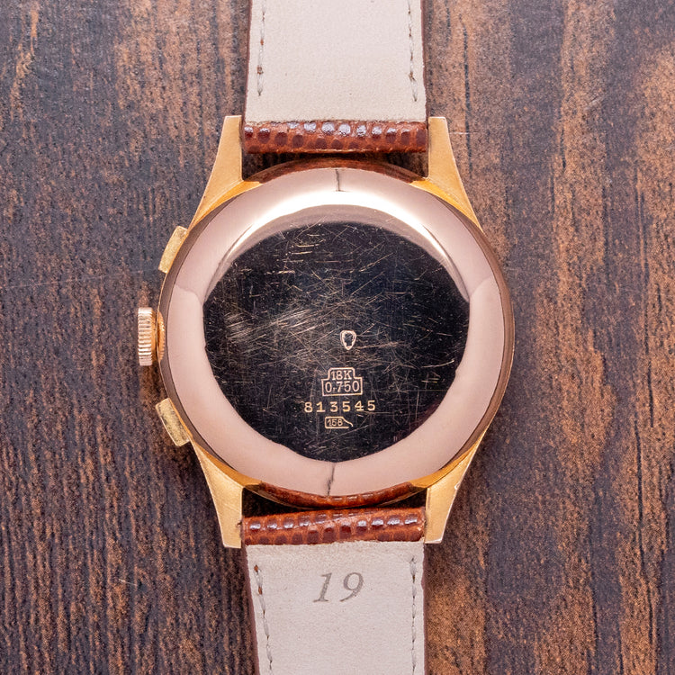 1950s Chronographe Suisse 18ct Gold Landeron 48 36.5mm