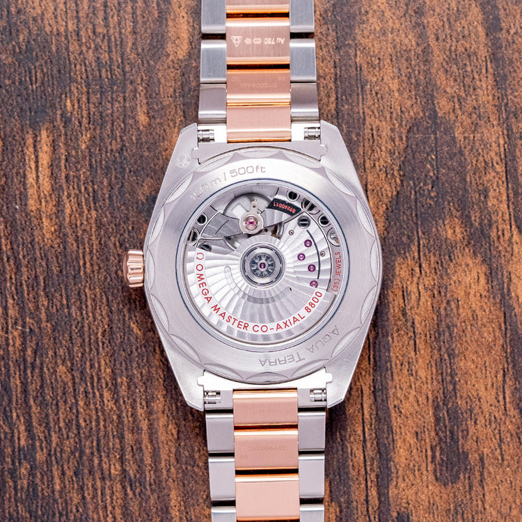 2019 Omega Seamaster Aqua Terra Silvery Dial 38mm Steel & Gold