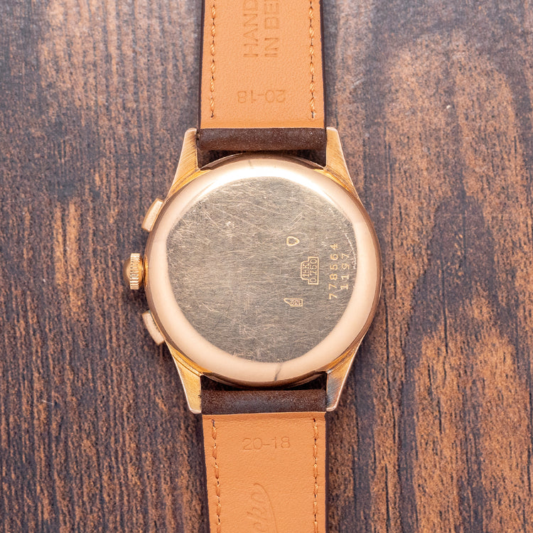 1950s Breitling Sprint Chronograph 18ct Yellow Gold Venus 188 37mm