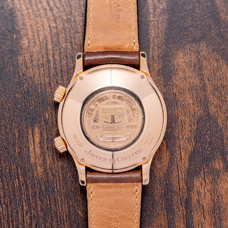 2000s Jaeger LeCoultre Reveil Alarm 18ct Rose Gold 141.2.97