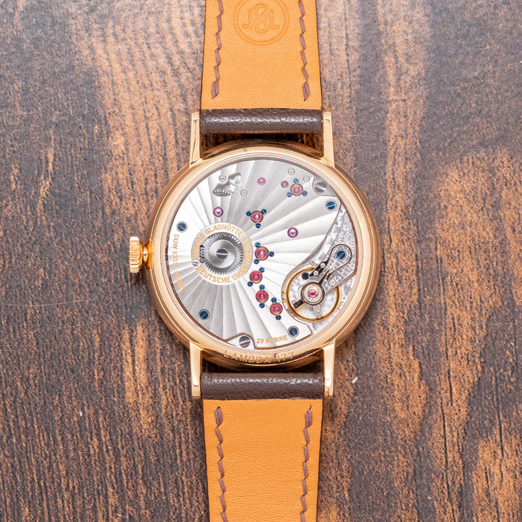 2017 Nomos Lambda 39 18ct Rose Gold Power Reserve 953