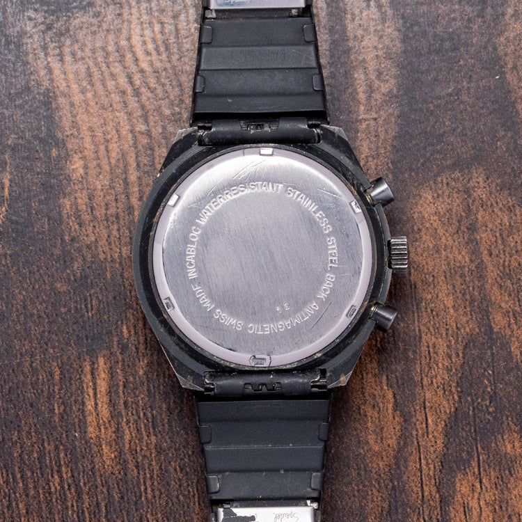 1970s LeJour Black PVD Chronograph Valjoux 7734 40mm