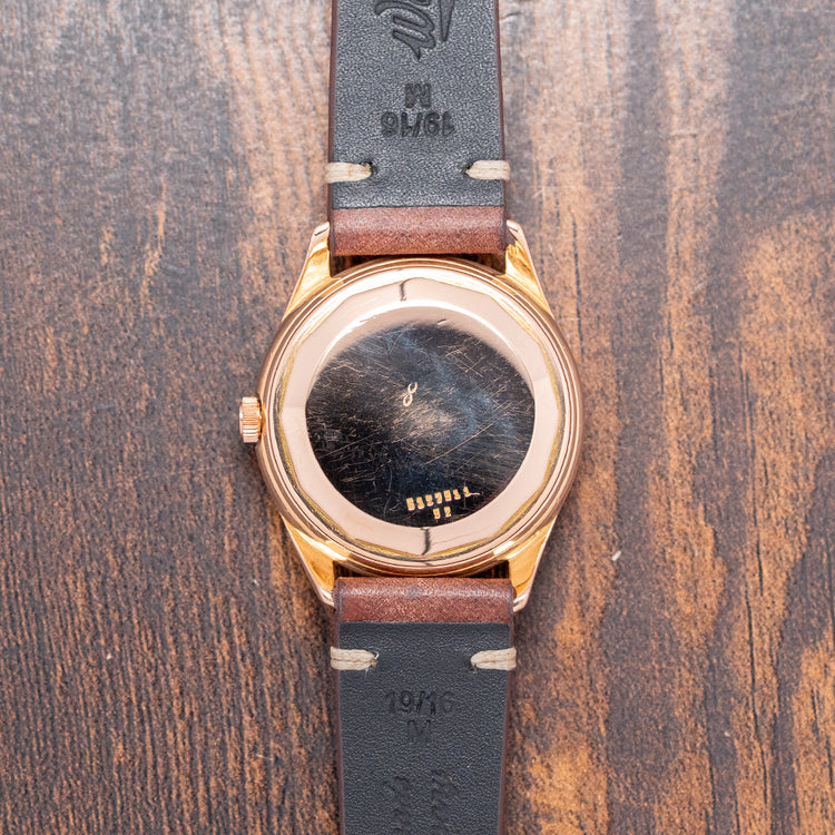 1950s Ebel Automatic Date 18ct Pink Gold Dress Watch 36mm