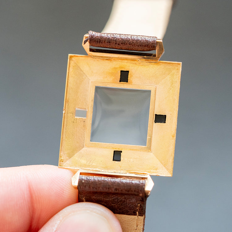 1960s Girard-Perregaux 18ct Pink Gold Square Art-Deco Auto - vault