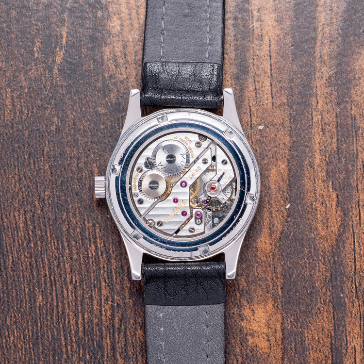 1990s Minerva Pythagore A481 Aviation Black Cal. 48 34mm