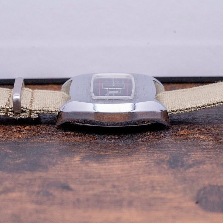 1970s Smiths Digital "Jump Hour" Blue Dial 42mm Manual